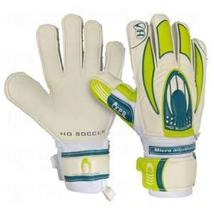  HO Soccer Protek Flat Goalie Gloves White/Blue/Lime/7 