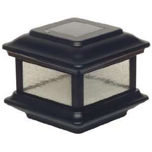  Colonial Black Solar Powered Outdoor 4x4 Post Light Patio 