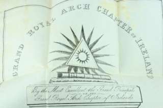 Antique Documents Masonic Membership Vellum Grand Lodge St John 