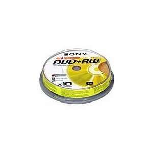  SONY Disc, DVD+RW, 4.7GB, 4x, 10/pk Jewel 10/PK 