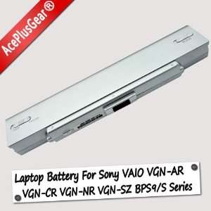 Battery For Sony VAIO VGN AR Series 11.1V 4400mah Silver VGP BPS9 VGP 