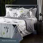 Full/Queen Size Perry Ellis Asian Lilly 3 piece Mini Duvet Cover Set