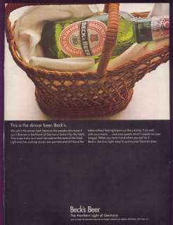 is the dinner beer beck s original vintage magazine advertisement