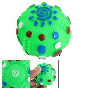   Green Spiky Ball Design Squeaky Chew Toy for Pet Dog