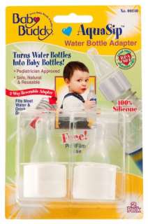 Baby Buddy 2 Count AquaSip Water Bottle Adapter, White  