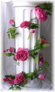 PINK MAUVE Silk Rose Garland Wedding Arch Decor  