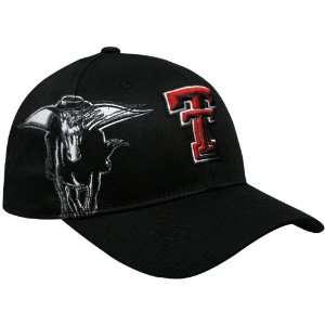   Tech Red Raiders Black Strike Zone One Fit Hat