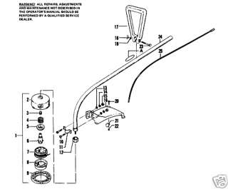 head TRIMMER ASSEMBLY 4 poulan & WEED EATER 952701574  