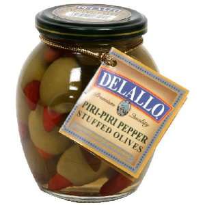  Delallo, Olive Stuffed Piri Piri Pepper Hot, 7 Ounce (6 