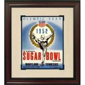  Tennessee 1952 Sugar Bowl Historic Football Program Cover 