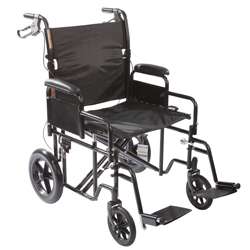 Roscoe KT2212B Heavy Duty Wide Transport Wheelchair HD  