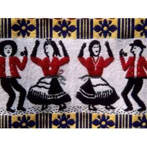  Dancer Details on Traditional Woven Tablecloth, Algarve 