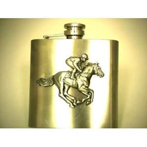 Knight Tankards Hip Flask 6Oz With Race Horse  Kitchen 