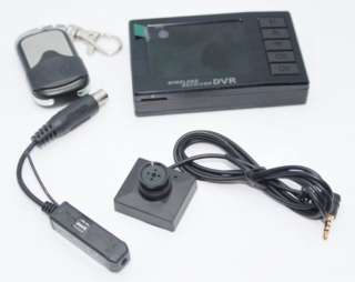 Wireless Receiver Mini DVR Button Spy Wired + Wireless Camera Cam 