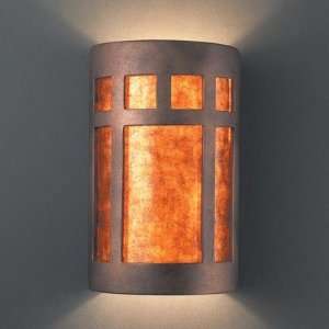 Ambiance Open Top and Bottom Large Prairie Window Wall Sconce Finish 