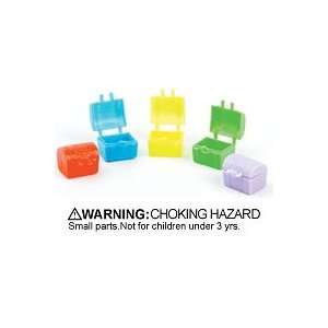 S6285 Toy Neon Tooth Chests Assorted 144 Per Pack by Office Supplies 