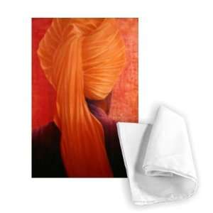  Orange Turban on Red (oil on canvas) by   Tea Towel 100% 