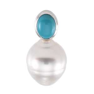   Pendant South Sea Cultured Pearl Genuine Turquoise Pendant Jewelry