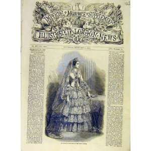  Empress French Bridal Costume Portrait Print 1853