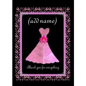  Bridesmaid Wedding Thank You   Pink Gown Cards Health 