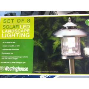  WestingHouse Set of 8 Solar LED Landscape Lighting Patio 