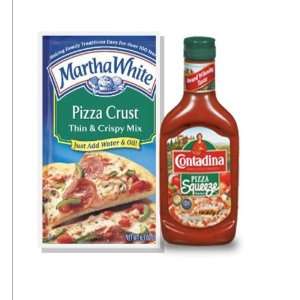Pizza Sauce and Crust At Home with Martha White Pizza Crust 