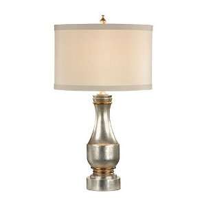 Wildwood Lamps 60005 Silver 1 Light Table Lamps in Aged Silver Leaf 