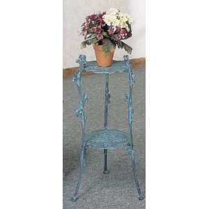    2 Tier Verde Wrought Iron Plant Stand Patio, Lawn & Garden